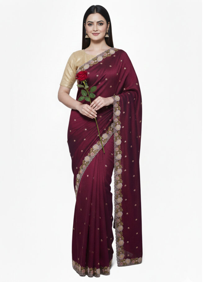Maroon cutwork Maroon cutwork