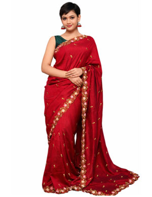 Embroidered  Georgette Designer Saree