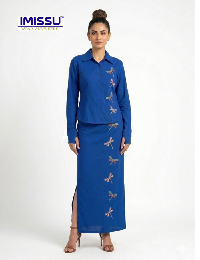 Blue skirt set 1