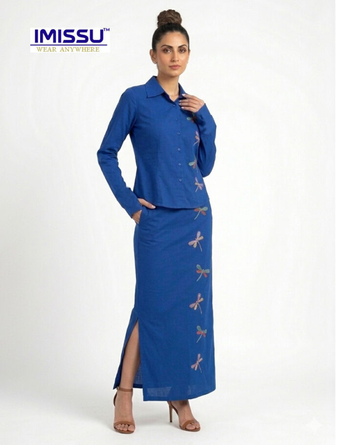 Blue skirt set 2
