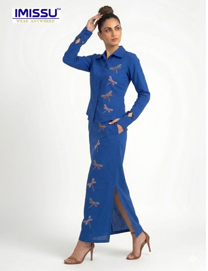 Blue skirt set 3