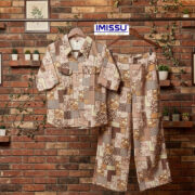 co ord set Brown print